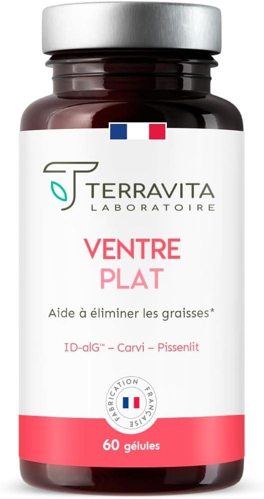 Complément alimentaire Terravita Ventre Plat aide à éliminer les graisses naturellement.