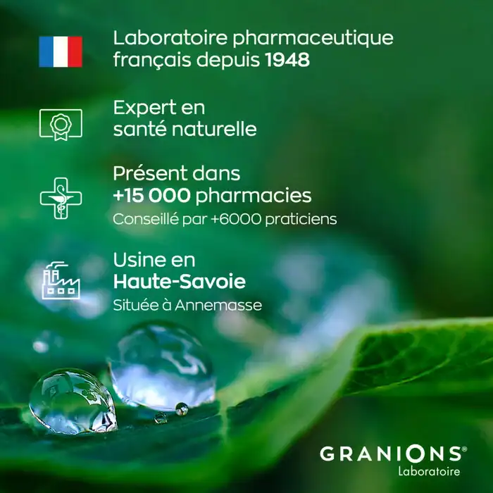 Informations Granions : laboratoire français depuis 1948, présent en pharmacie, usine en Haute-Savoie